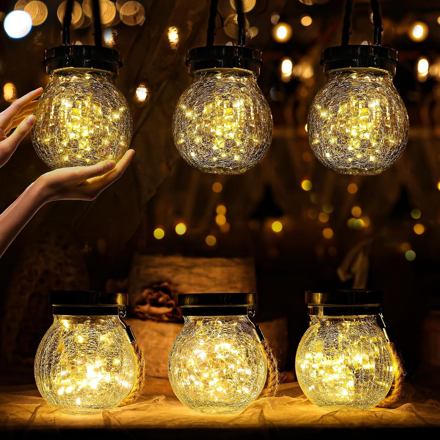 Amazon.com: Cooo 6 Pack Gifts for Him Her Solar Lanterns Outdoor